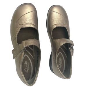 Clarks Mary Jane Metallic In Motion Comfort Orthopedic Janes Shoes